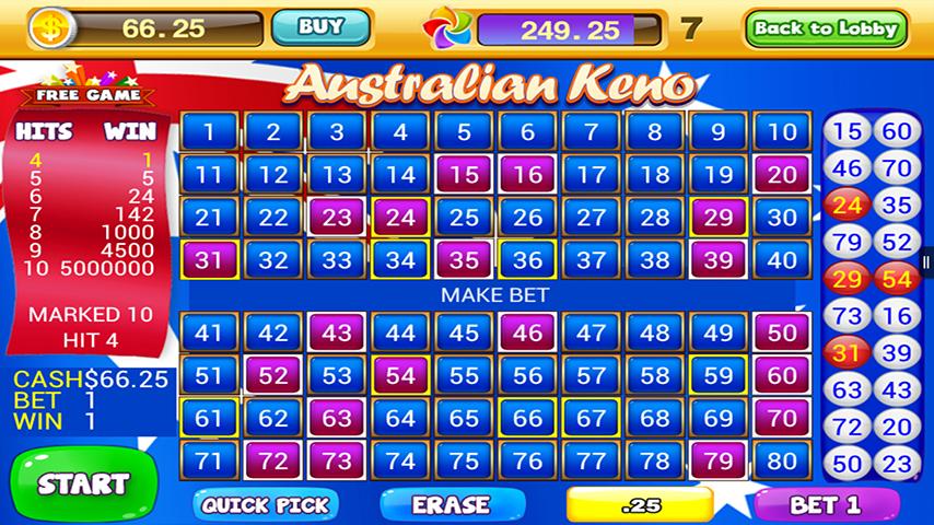 World Casino - Free Keno Games