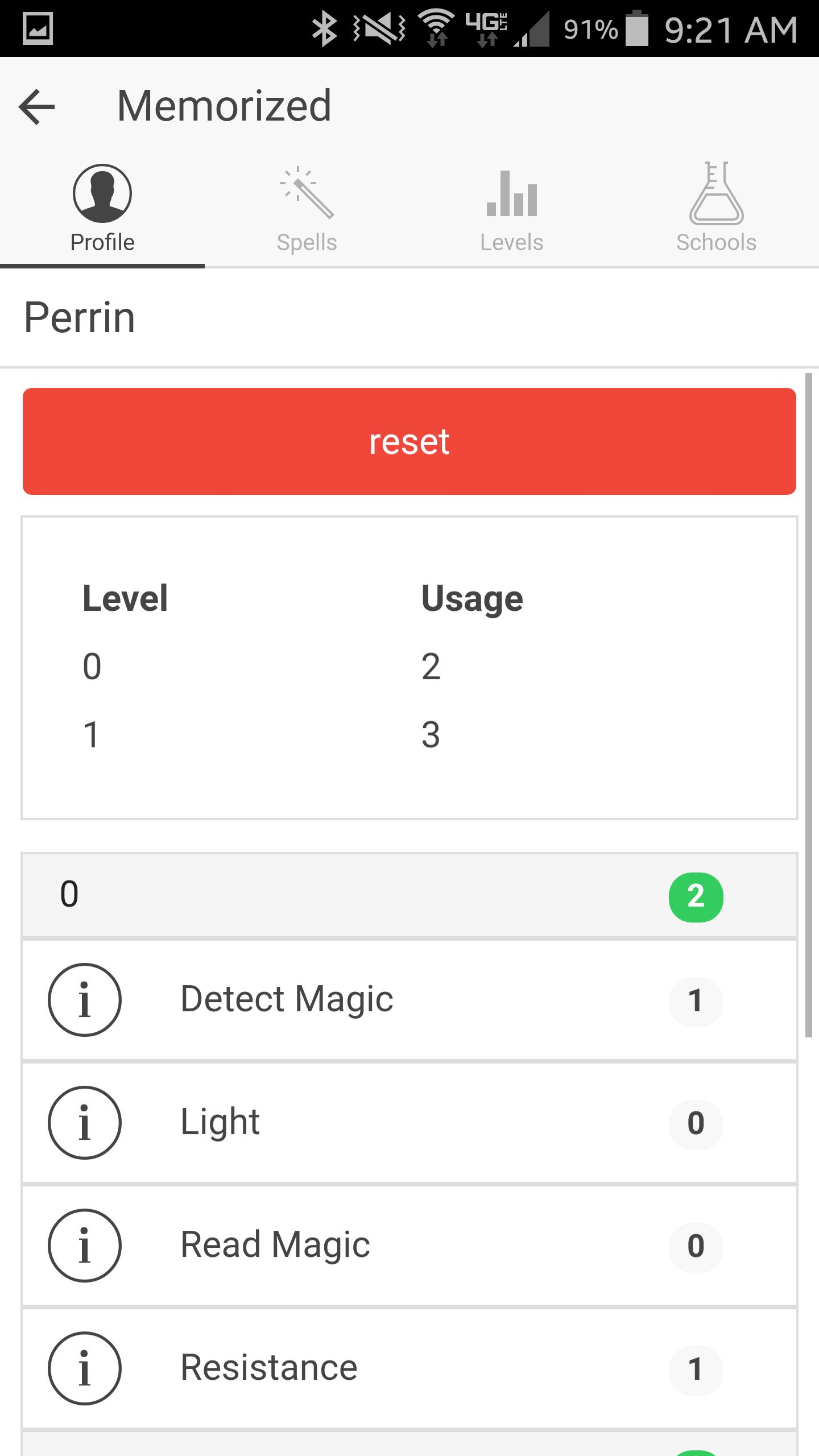 Pathfinder Spellbook Lite