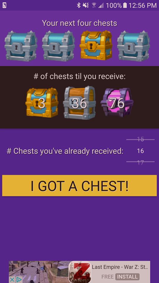 Clash Chest Tracker