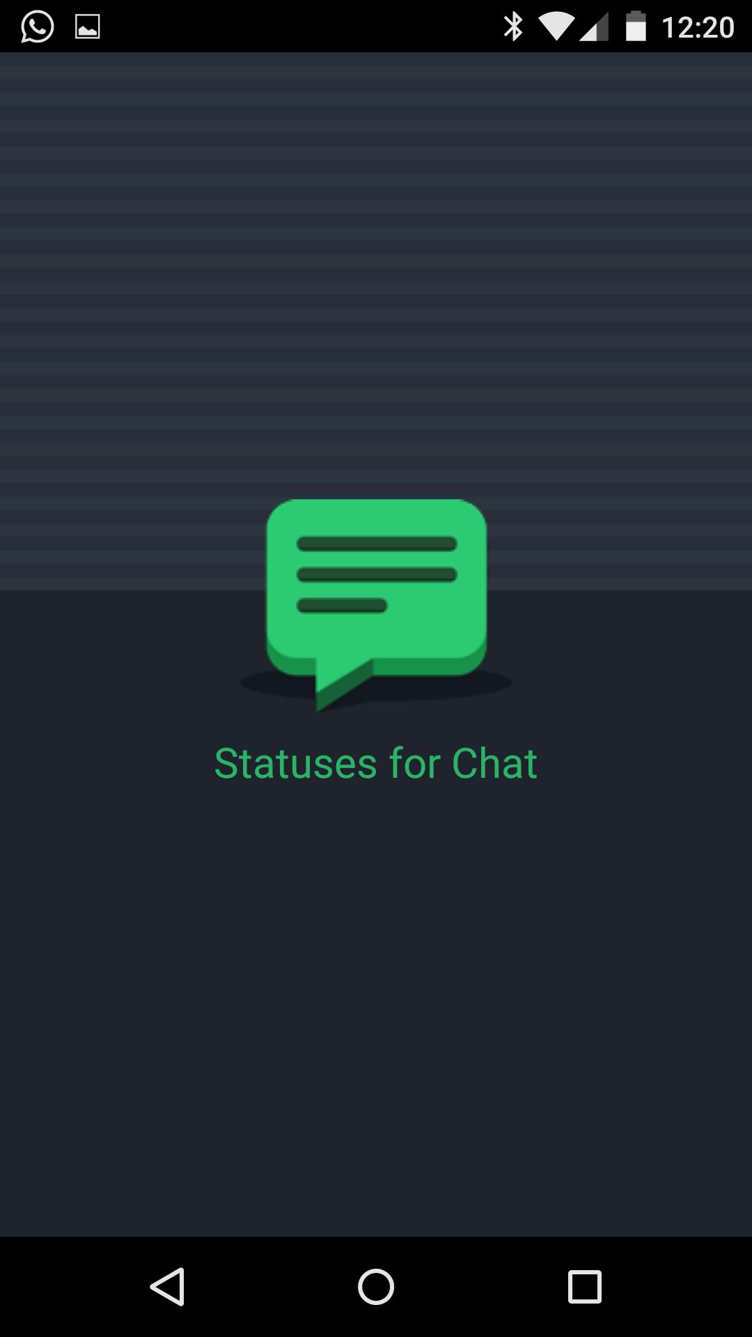 Status for chat