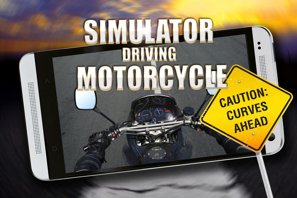 Simulator motorcycle driving