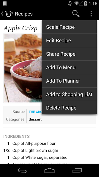 Recipe, Menu & Cooking Planner