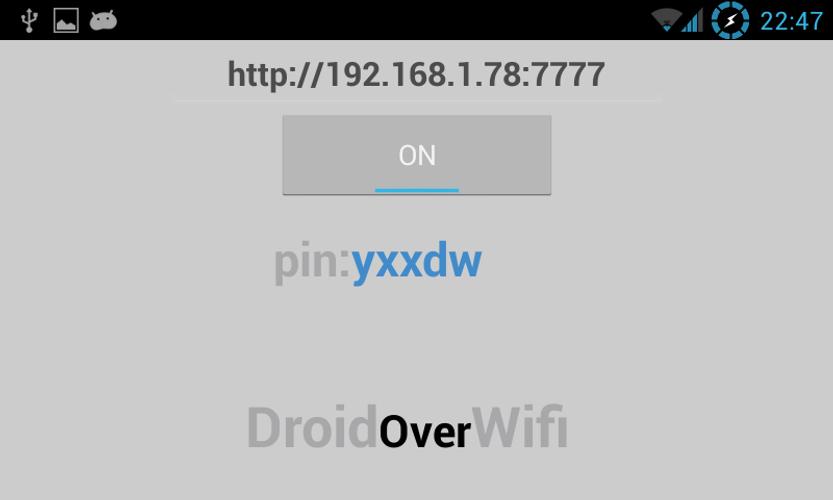 Droid Over Wifi