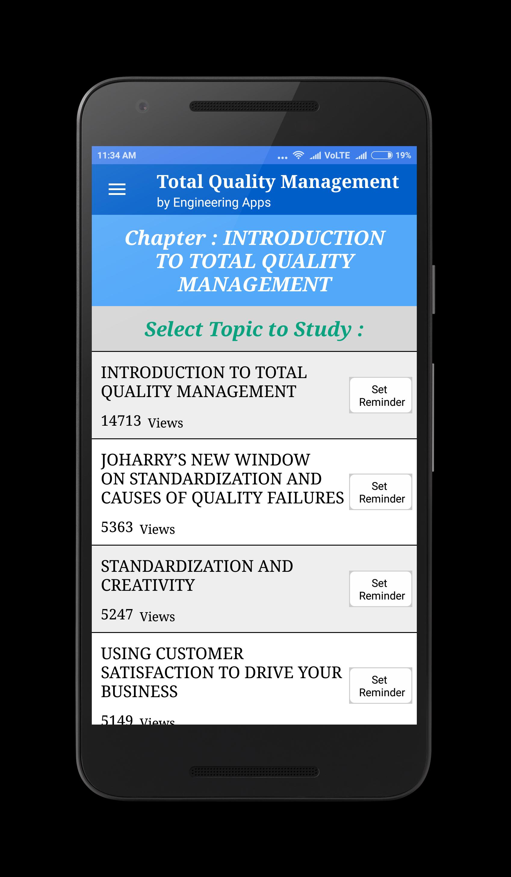 Total Quality Management (TQM)