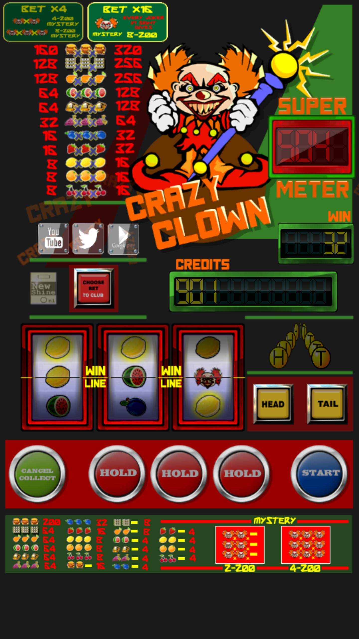 slot machine crazy clown