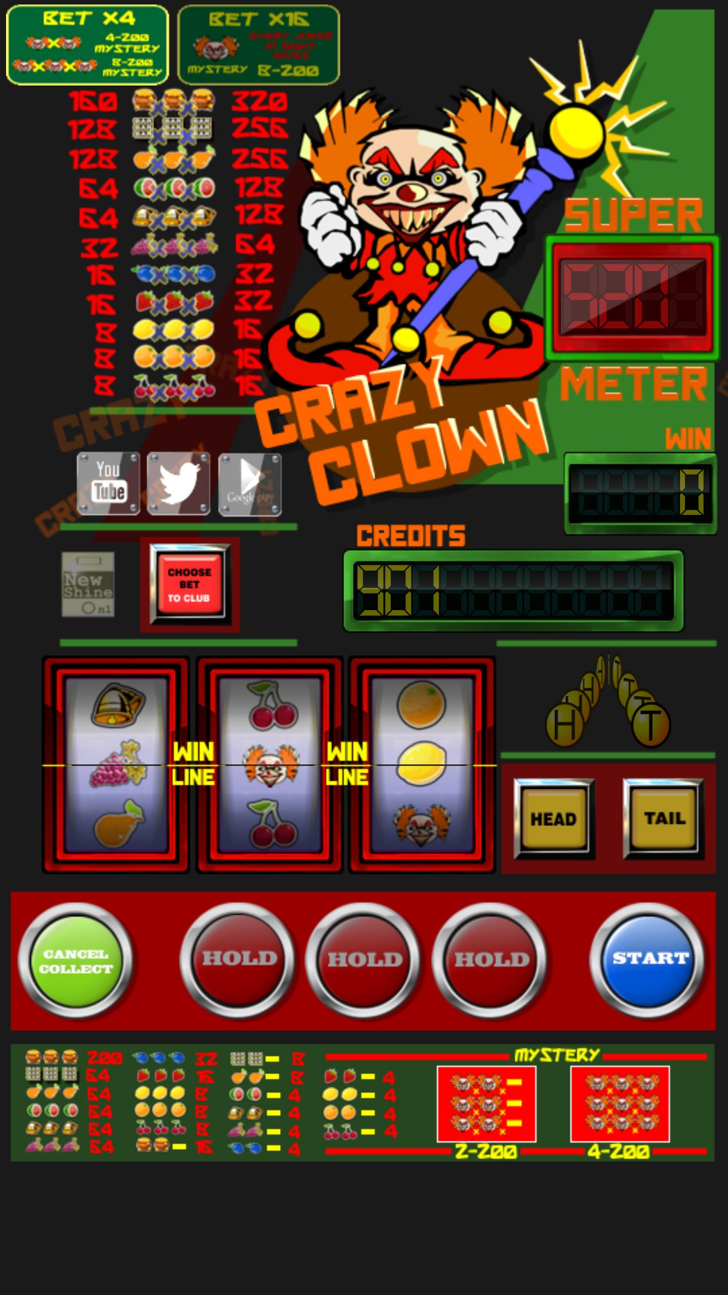 slot machine crazy clown