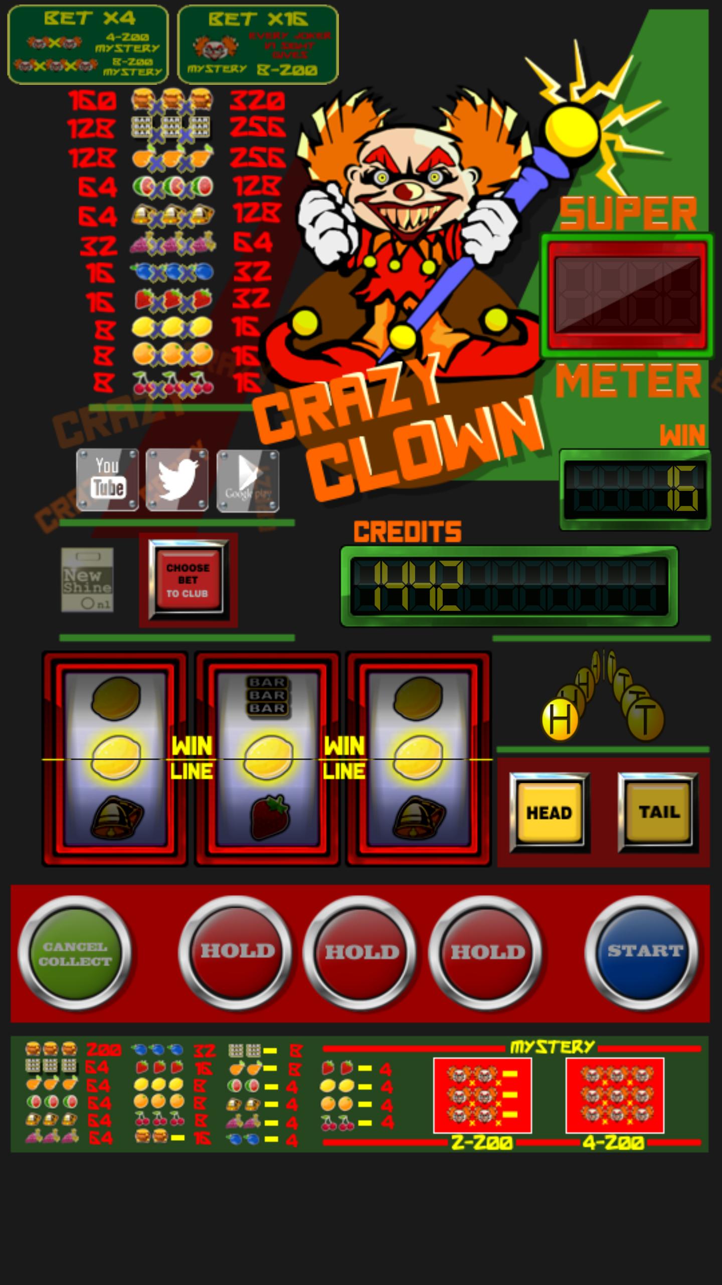 slot machine crazy clown