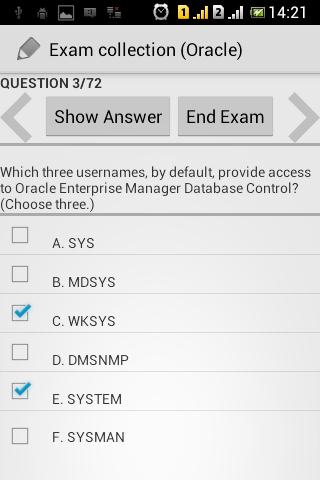 Exam collection (Oracle)