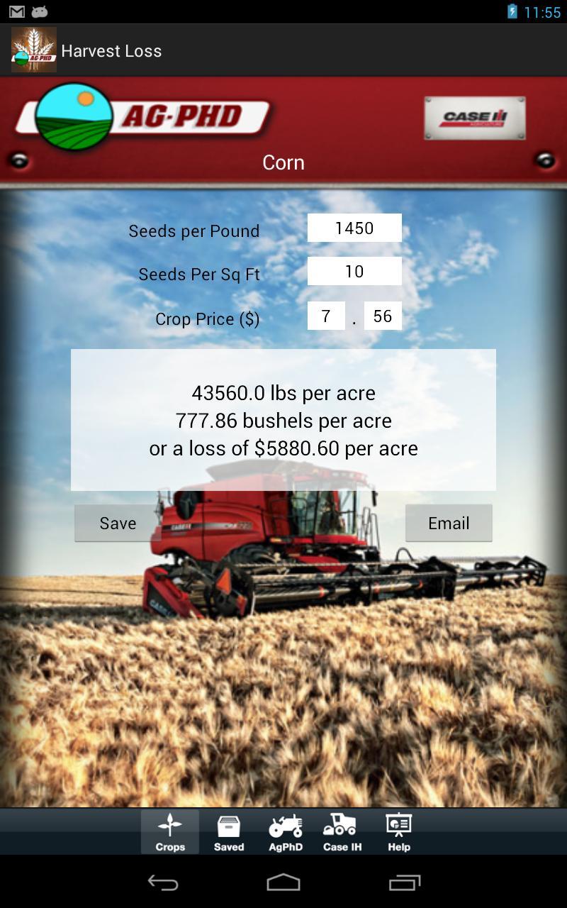 Harvest Loss Calculator