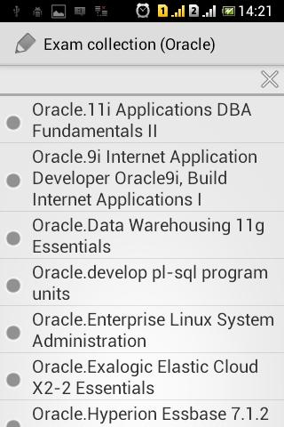 Exam collection (Oracle)