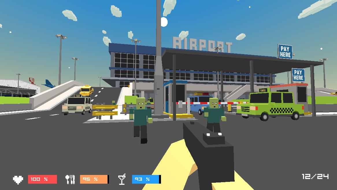 Airport Zombie City Hunter: Pixel Fps Grand Battle