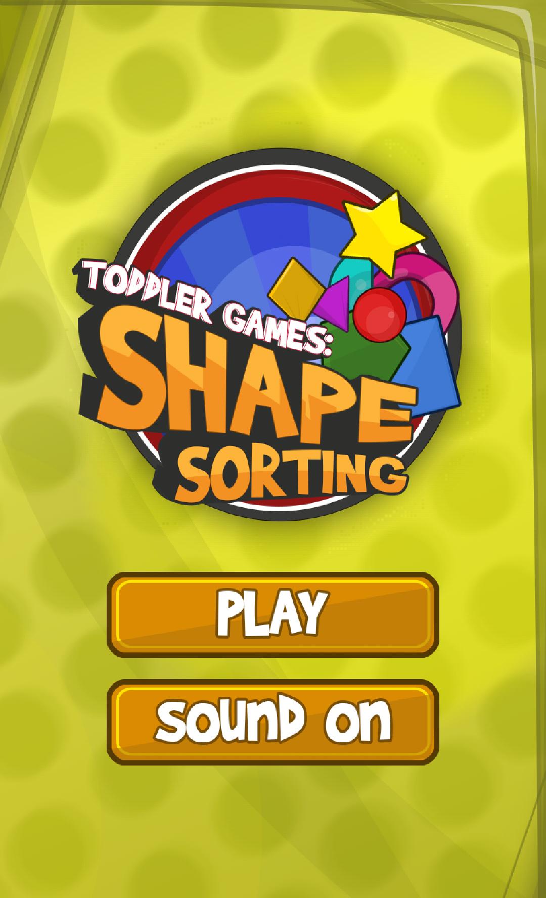 Toddler games: Shape sorting