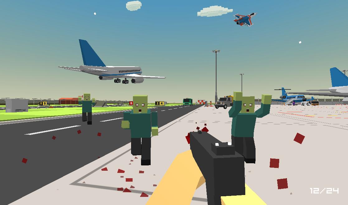 Airport Zombie City Hunter: Pixel Fps Grand Battle