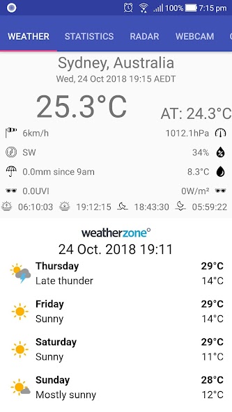 weeWx Weather App