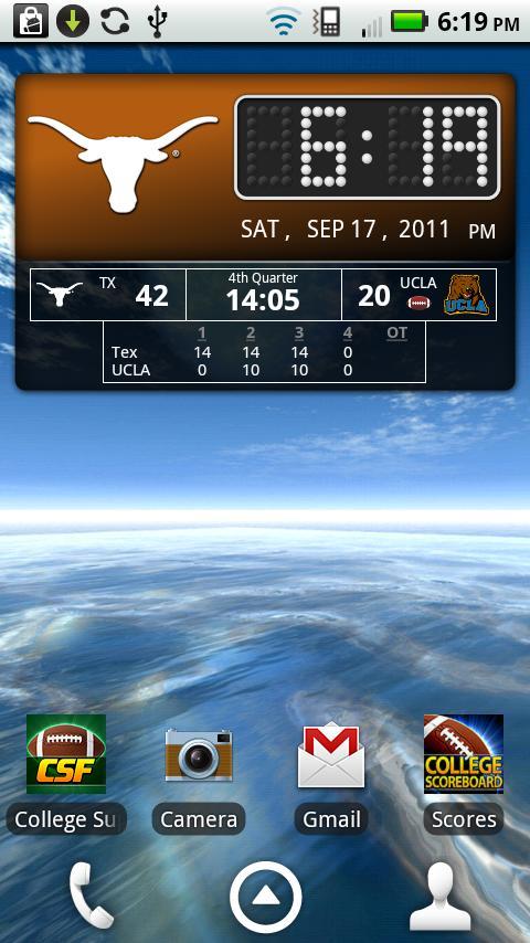 Texas Longhorns Live Clock