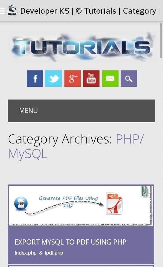 Web Tutorials