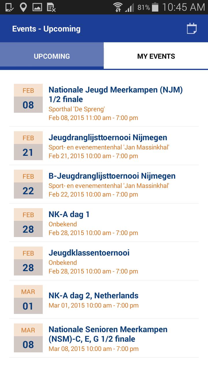NTTB evenementen