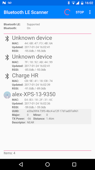 Bluetooth LE Scanner