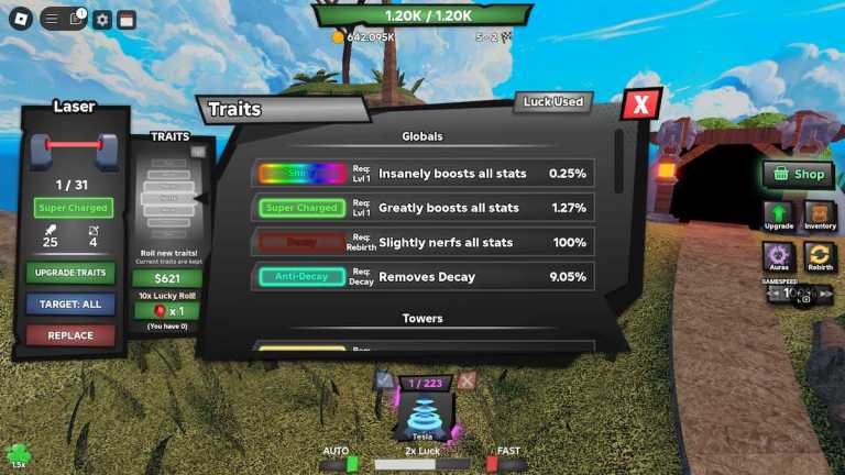 Tower Defense RNG TRAITS LIST TIER & PANDUAN REROLL