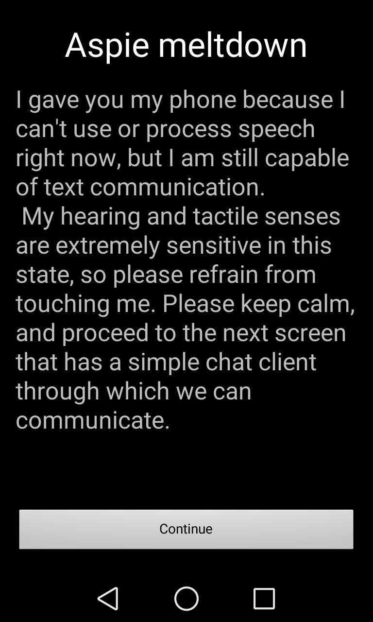 Emergency chat