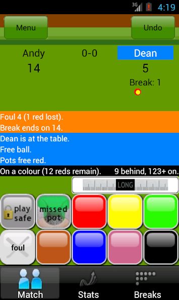 MySnookerStats Snooker Scoring