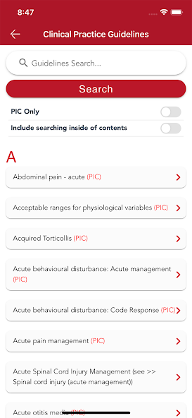 Clinical Guidelines