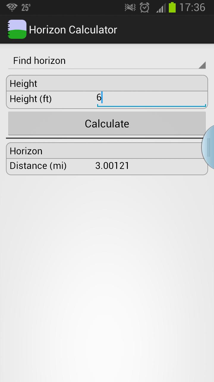 Horizon Calculator