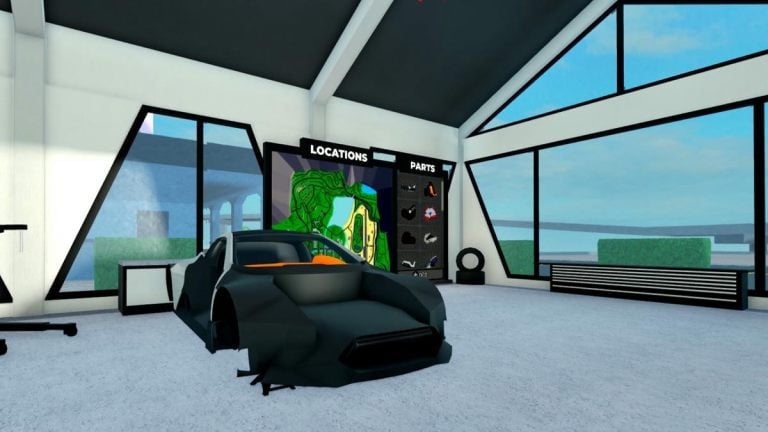 Todas las ubicaciones de la parte del automóvil Zenvo en el concesionario de automóviles de Roblox