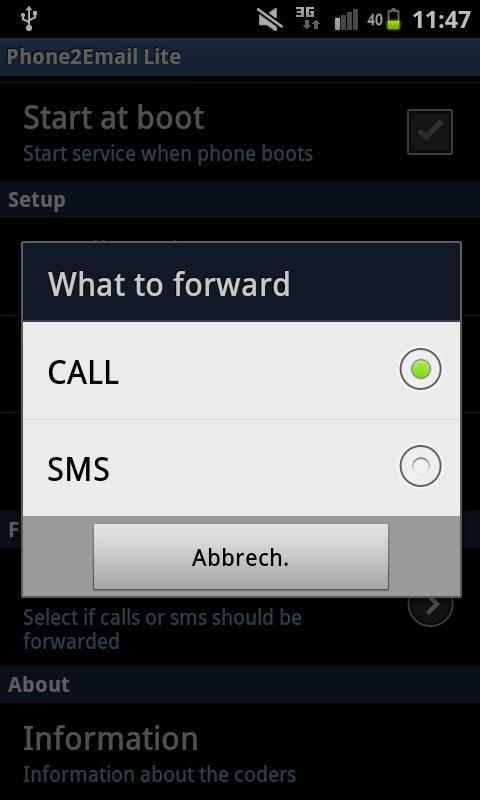 Call and SMS Forwarding Lite