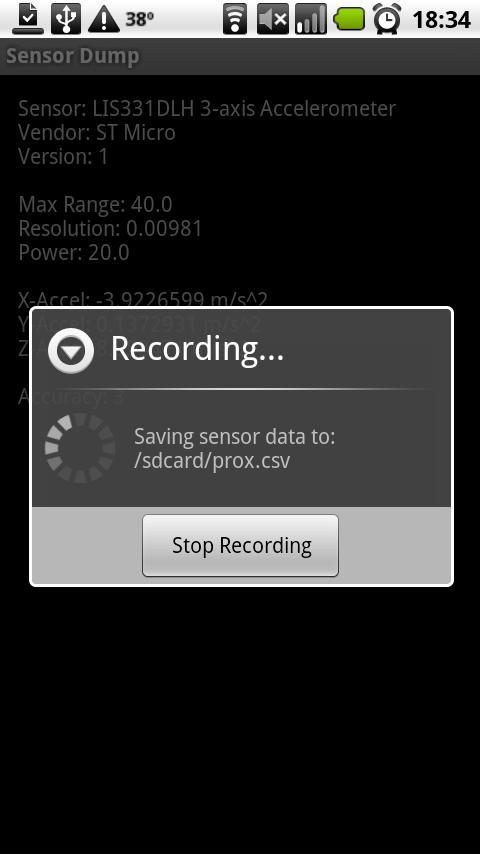 Sensor Dump