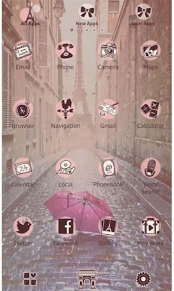 Theme Rain at the Eiffel Tower
