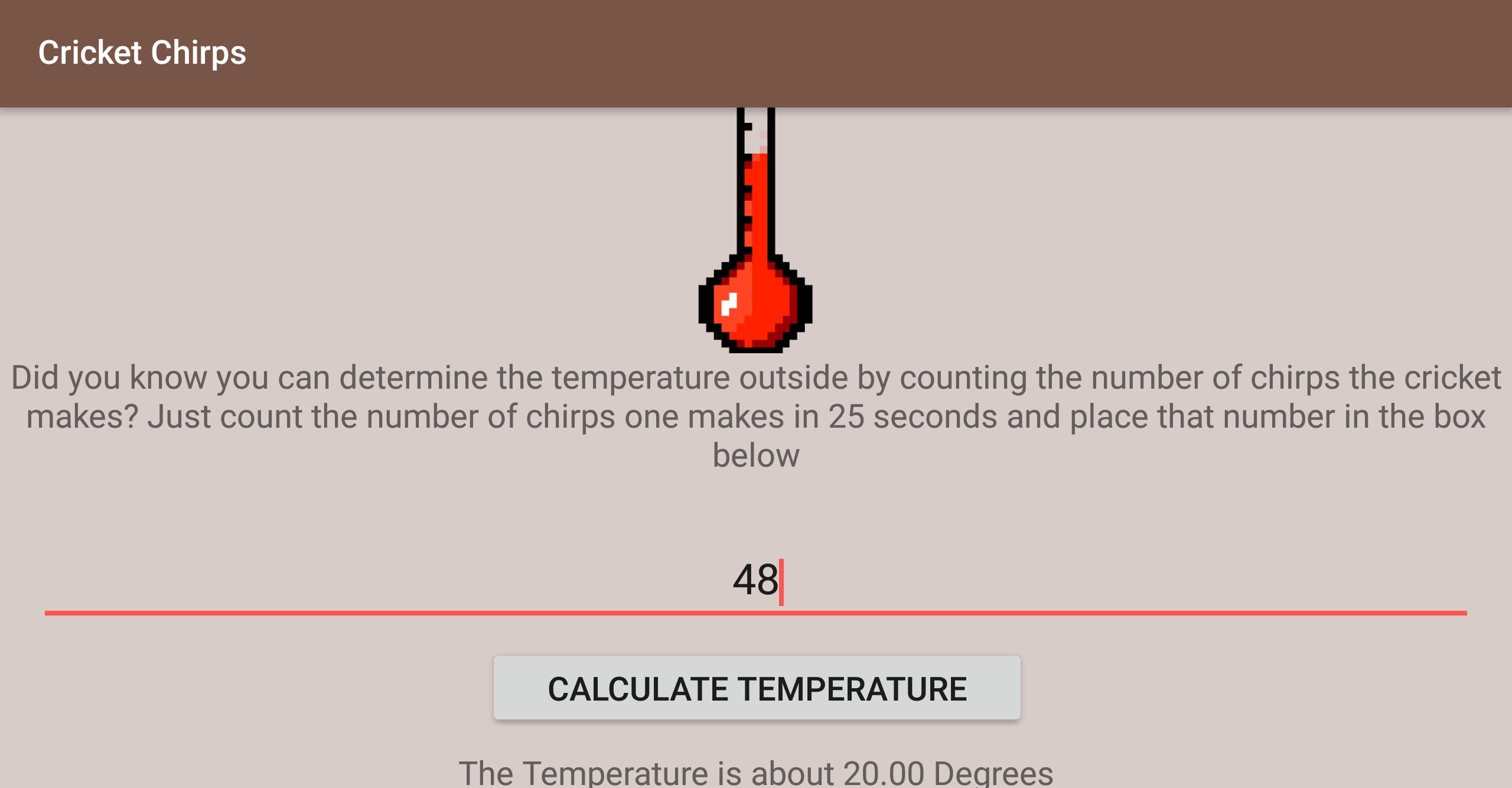 Cricket Thermometer