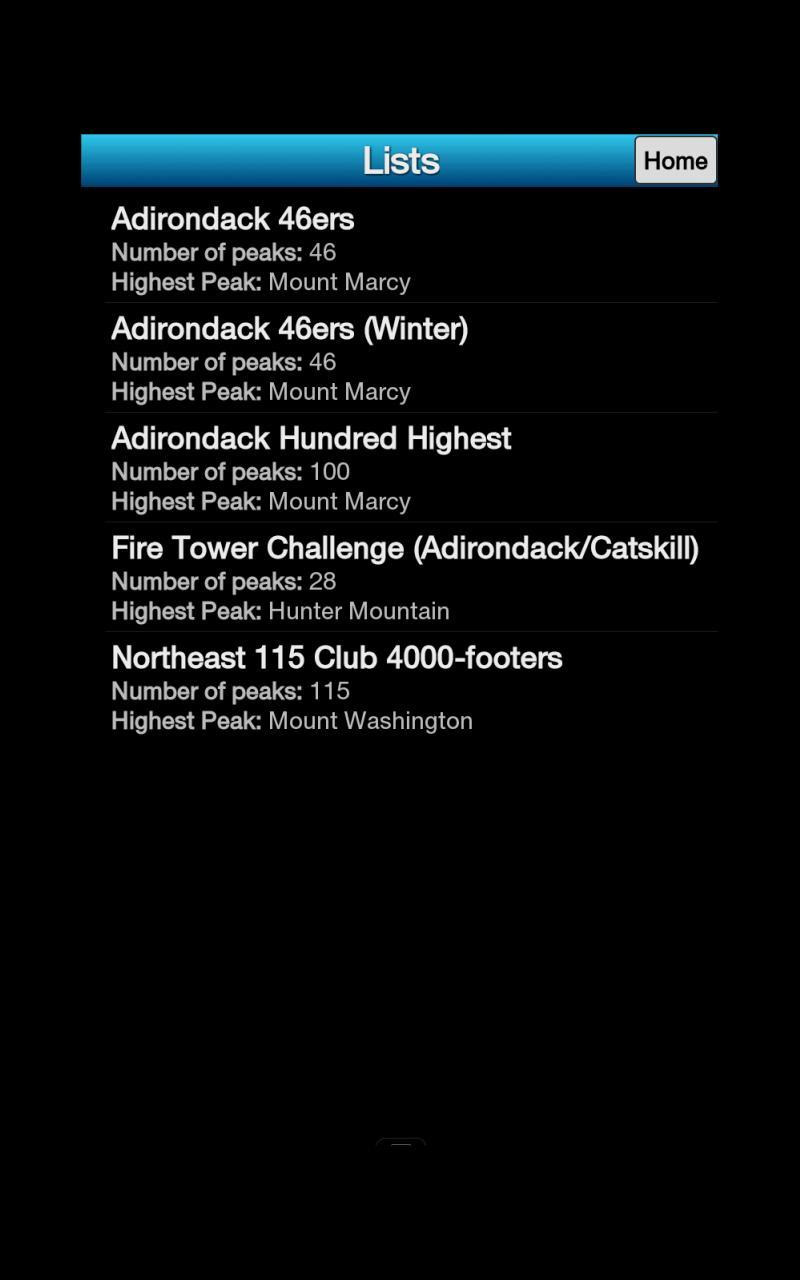 the Adirondack hiking app
