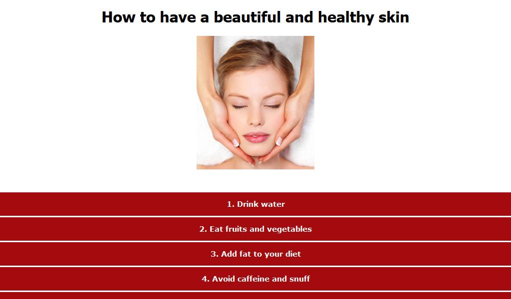 How to have beautiful skin