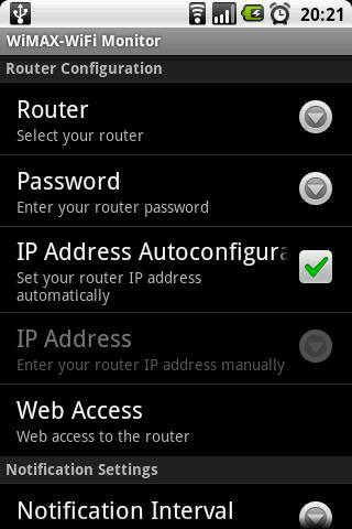 WiMAX-WiFi Monitor