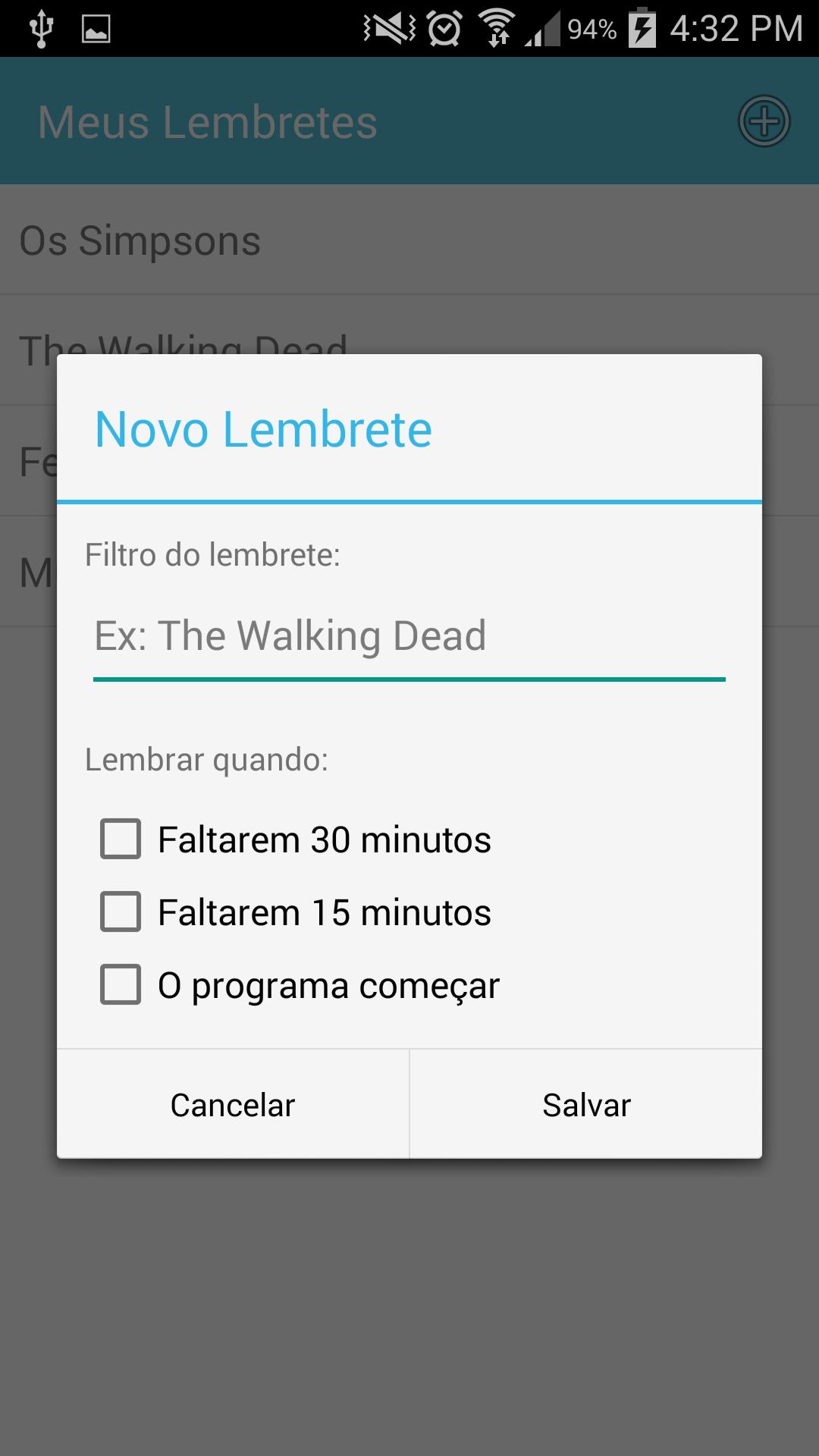 LTV Lembretes