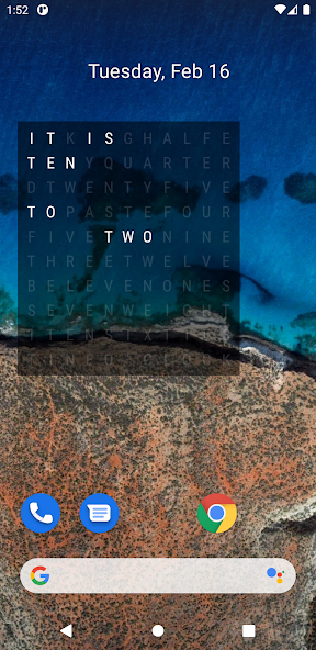 Word Clock Widget