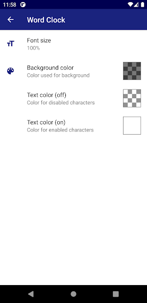 Word Clock Widget