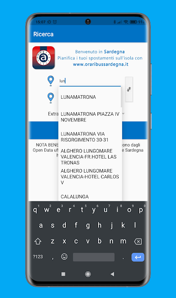 Orari bus Sardinia