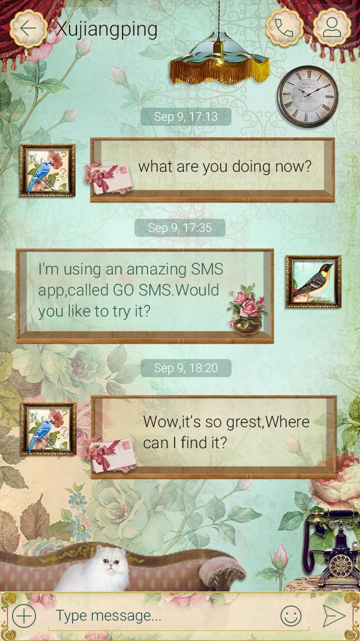 GO SMS RETRO ELEGANCE THEME