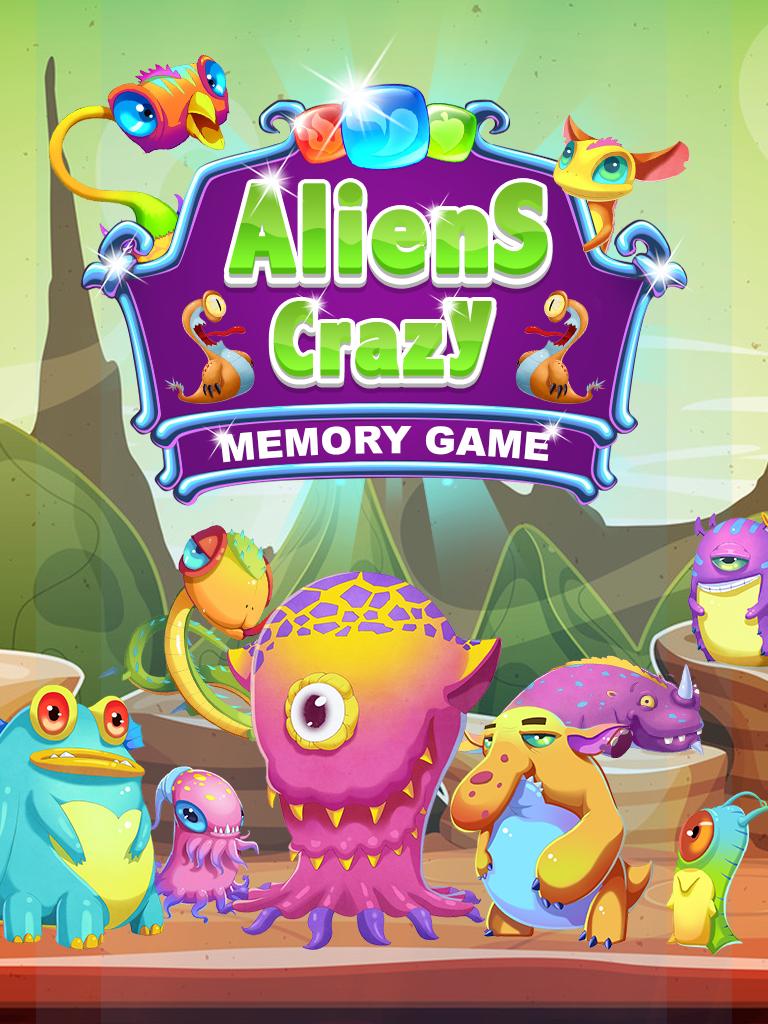 monster Aliens Crazy  Memory Game