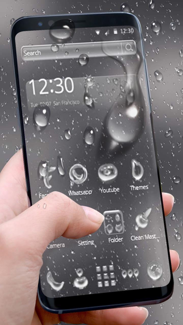 Rainy Water Glass Theme