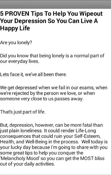 Depression - Things To Know