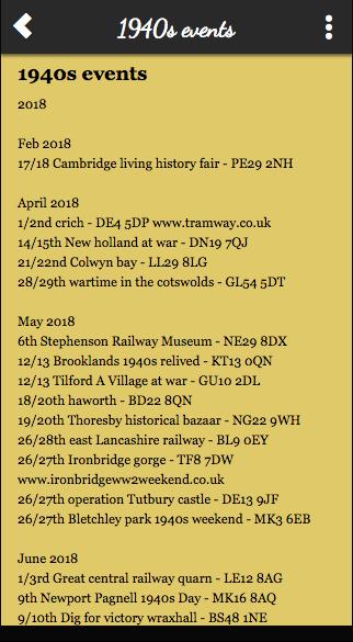 1940s events and social space