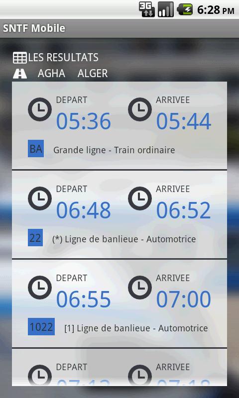 gTrains (Horaires SNTF)