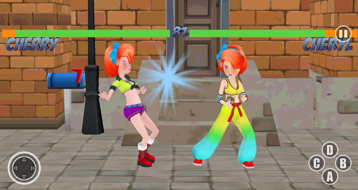 School Girls Fight 3d