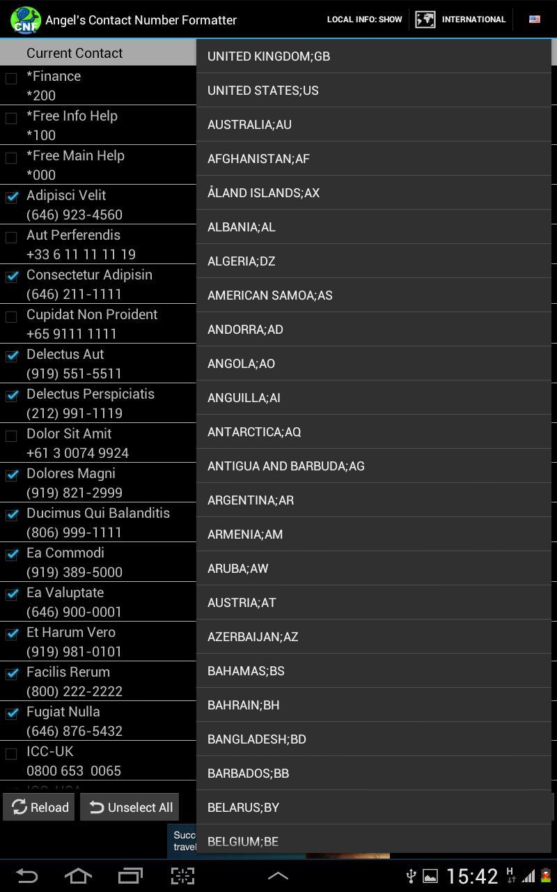 Contact Number Formatter