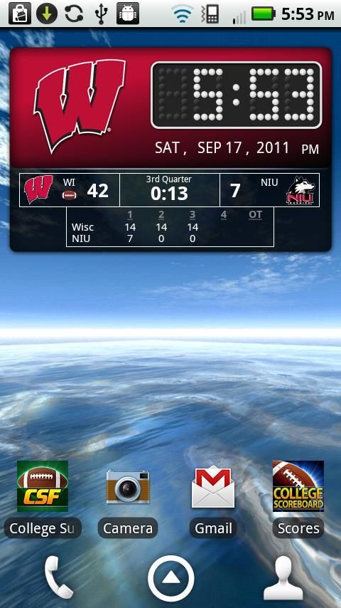 Wisconsin Badgers Live Clock