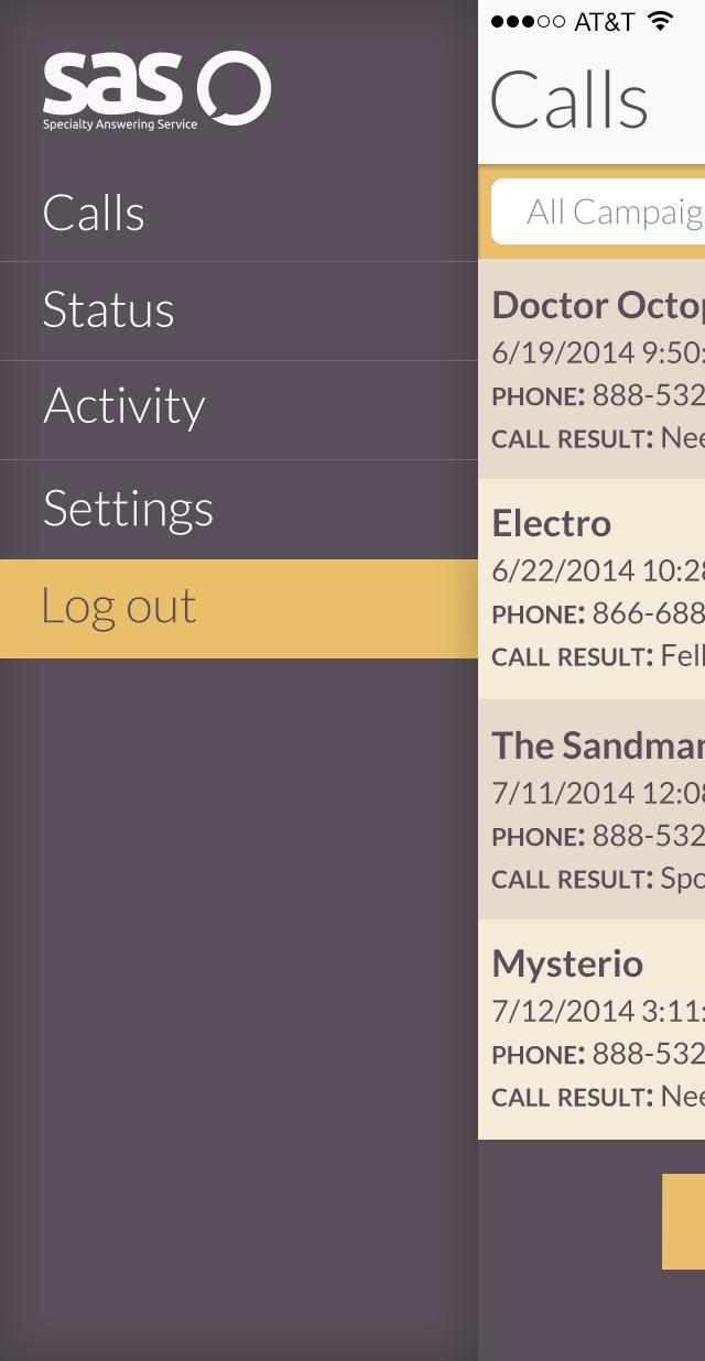 Answering Service Mobile App