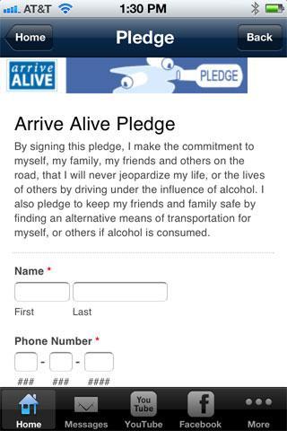 Arrive Alive App